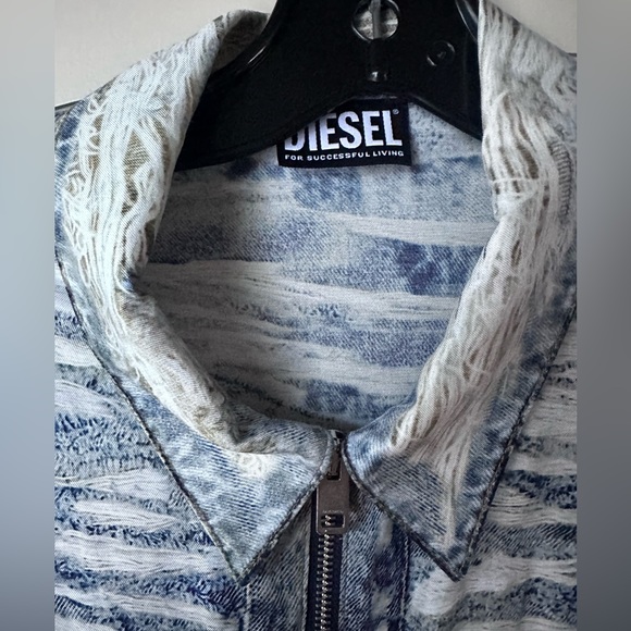 DIESEL SILK ZIP SHIRT - Picture 2 of 6